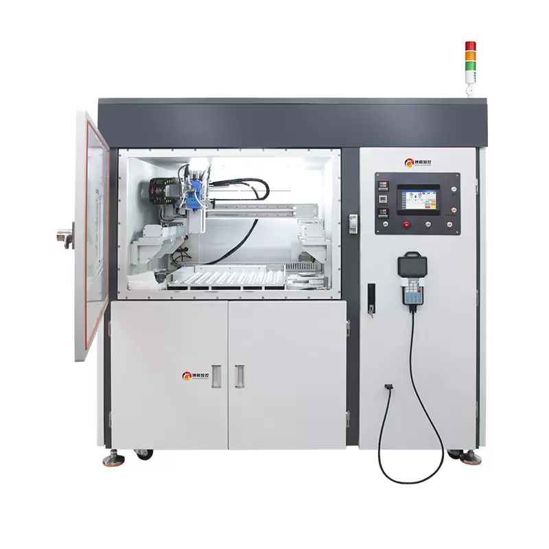 Cabinet style vacuum glue filling machine